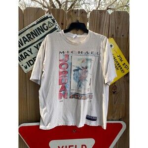 Vtg Very Rare 1991 Michael Jordan Chicago Bulls Skybox Card shirt L by Salem